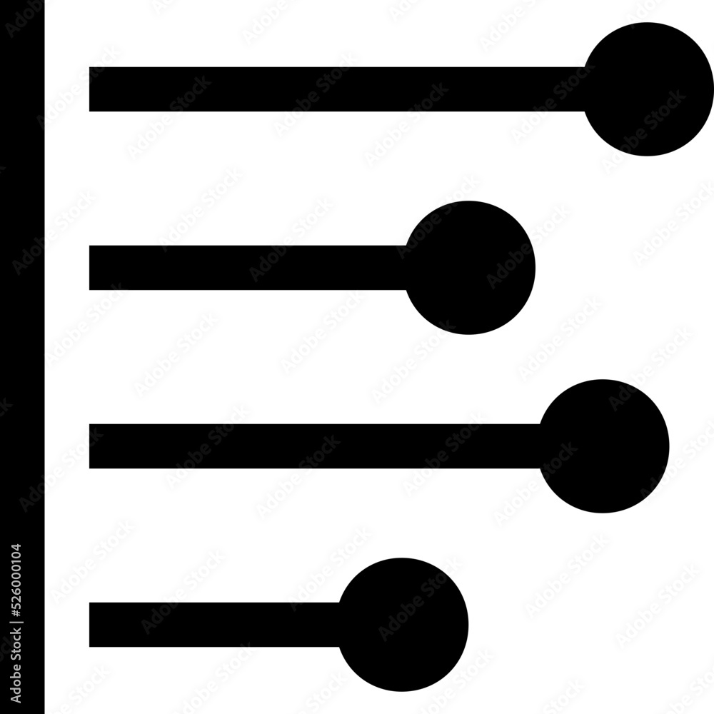 Horizontal Graph Vector Icon Horizontal Graph Vector Icon