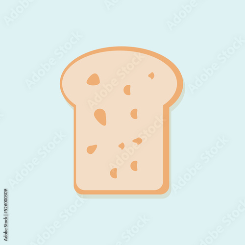 french bread toast breakfast meal bake eat grain slice vector illustration