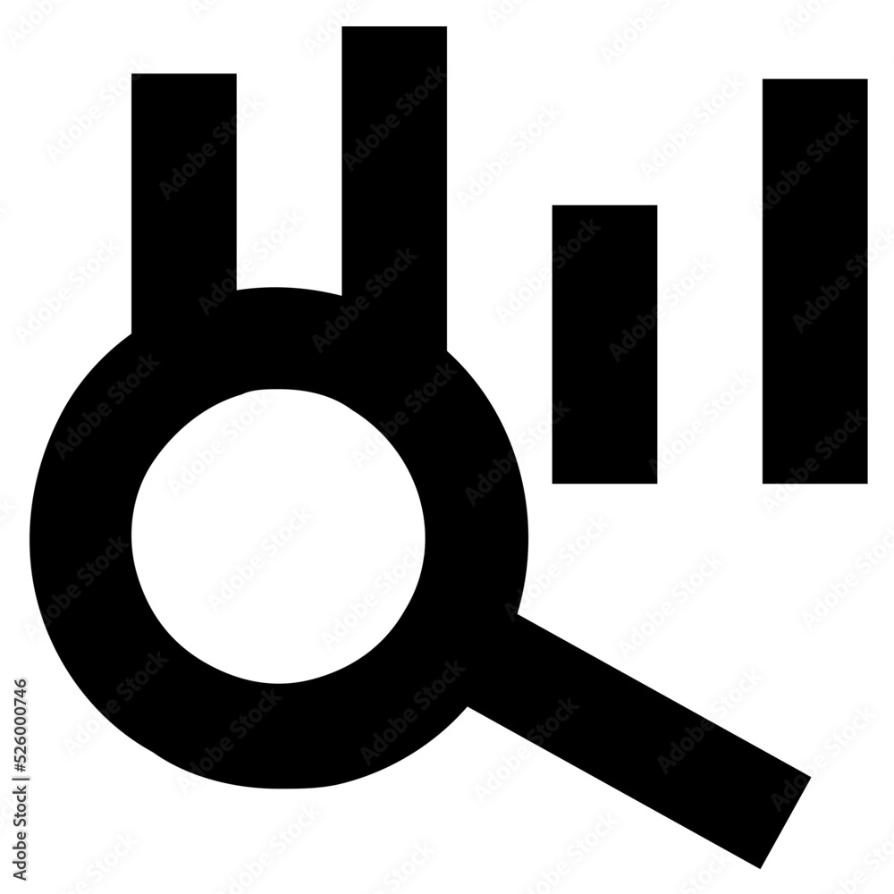 Search Graph Vector Icon Search Graph Vector Icon