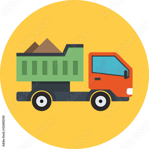 Dump Truck  Vector Icon