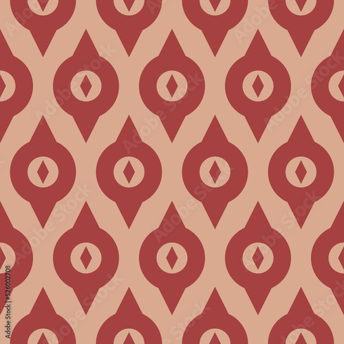 Red terracotta shape abstract art, elegant textile design and decoration