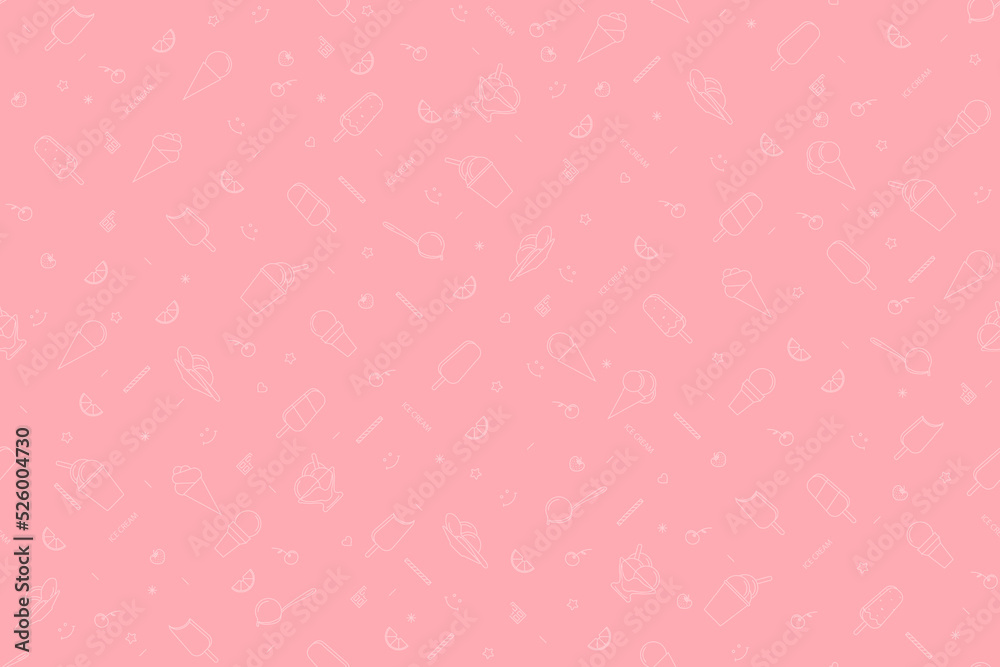 Seamless pattern on the theme of ice cream. Seamless pattern on the theme of ice cream.