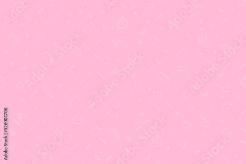 Seamless pattern on the theme of ice cream.