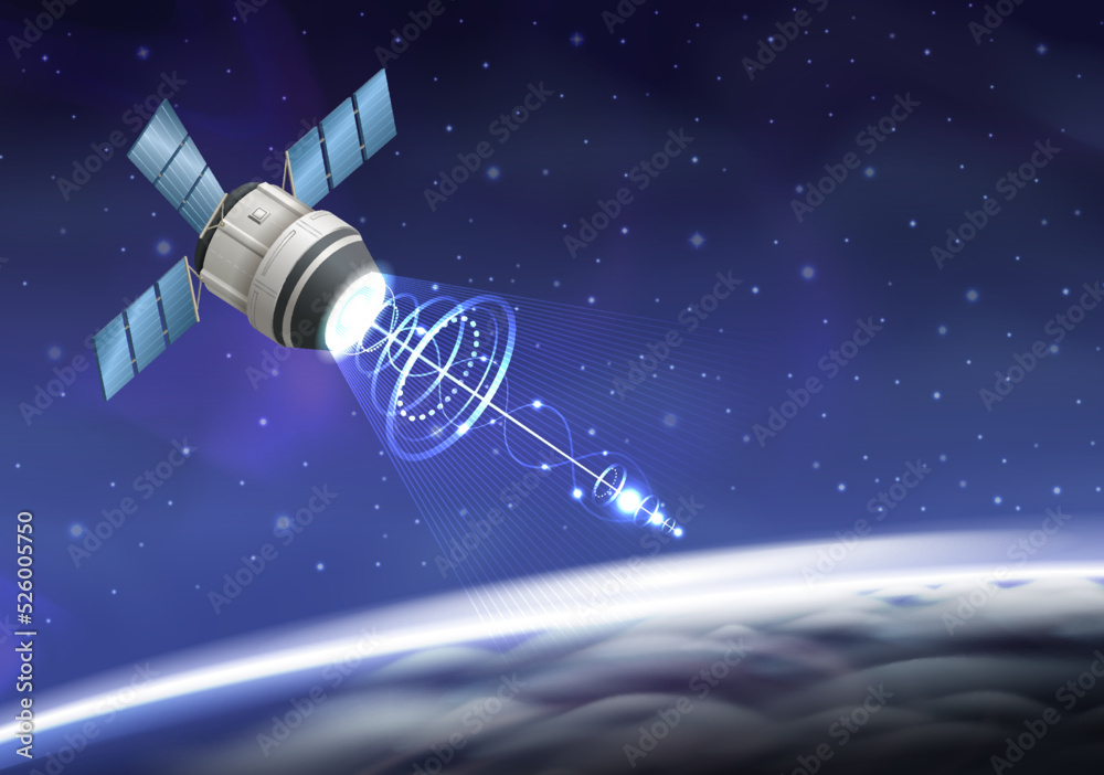 Artificial Satellite Space Composition Artificial Satellite Space Composition