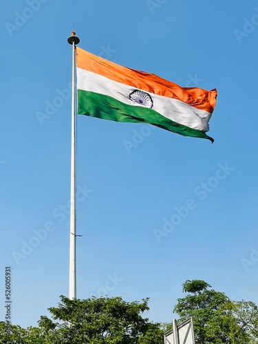 One with the waving Indian flag