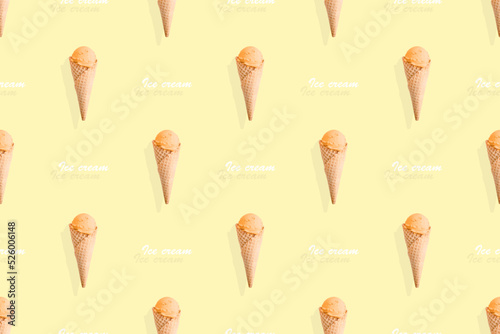 Seamless pattern on the theme of ice cream.