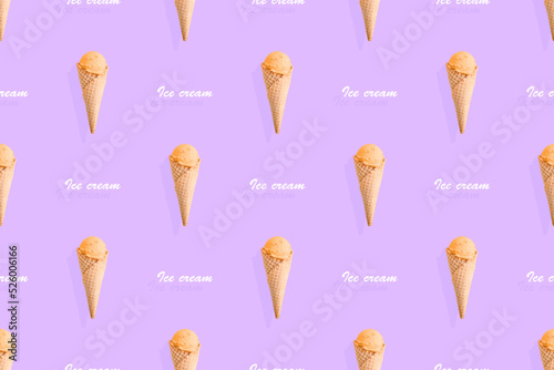 Seamless pattern on the theme of ice cream.