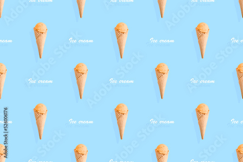 Seamless pattern on the theme of ice cream.