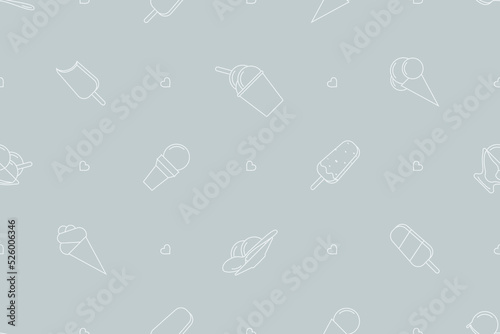 Seamless pattern on the theme of ice cream.