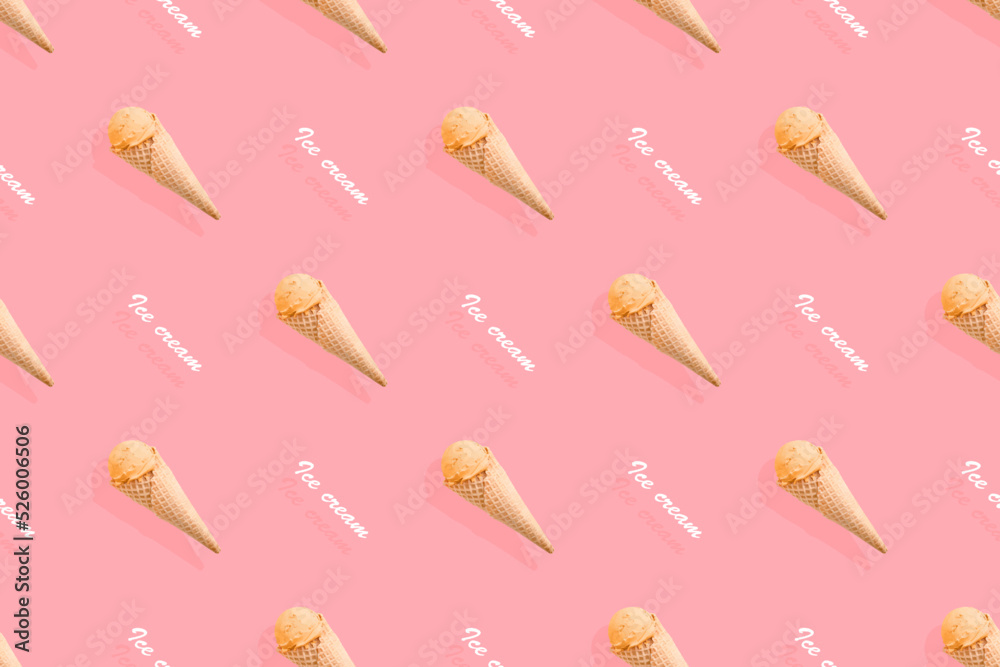 Seamless pattern on the theme of ice cream. Seamless pattern on the theme of ice cream.
