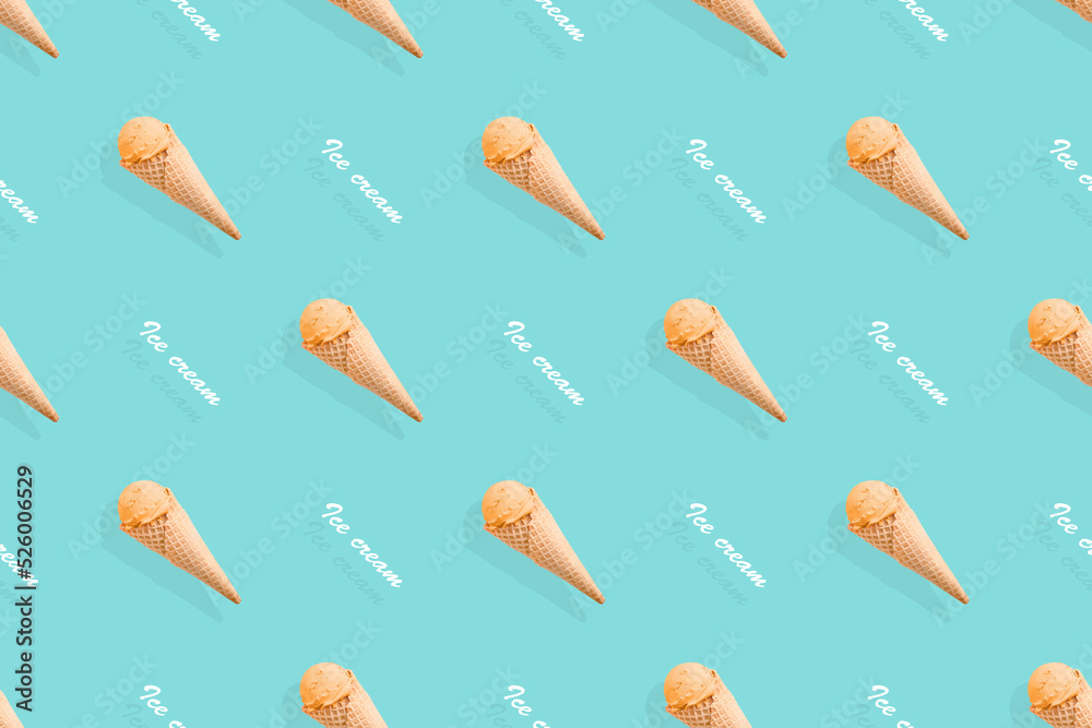 Seamless pattern on the theme of ice cream. Seamless pattern on the theme of ice cream.