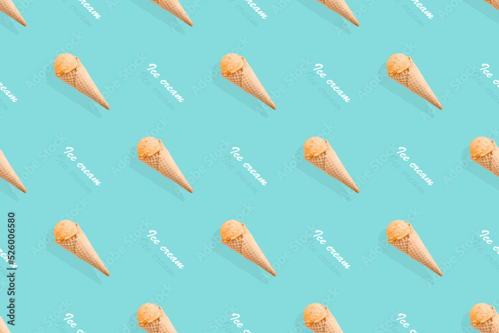 Seamless pattern on the theme of ice cream. Seamless pattern on the theme of ice cream.