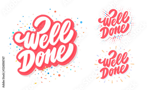 Well done. Handwritten vector letterings.