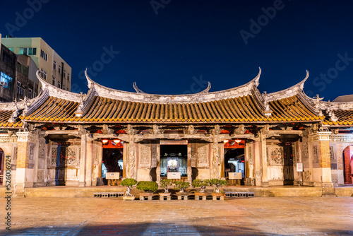 The building view of Lukang Lung-shan Temple in Changhua  Taiwan. It is a famous tourist attraction in Changhua County.