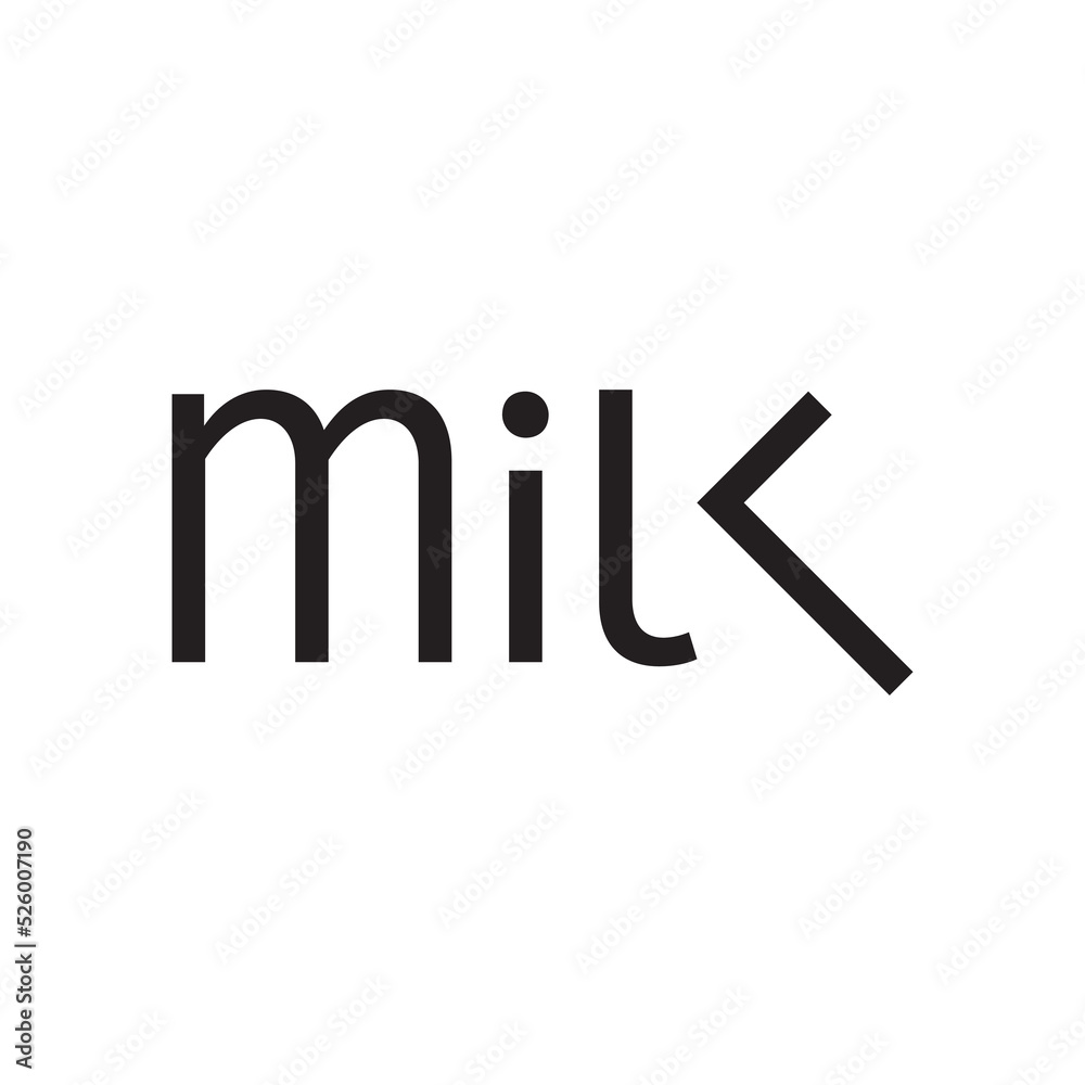 MILK letter logo design vector MILK letter logo design vector