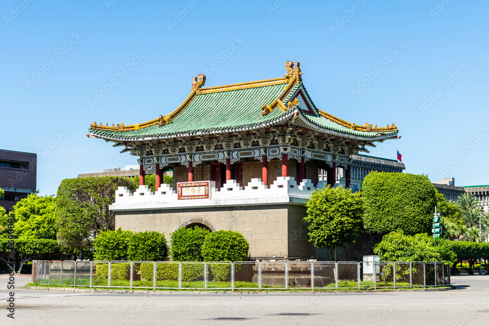 Old building view of the Jingfumen (East Gate) in Taipei, Taiwan. Built-in the 8th year of Emperor Guangxu of the Qing Dynasty.