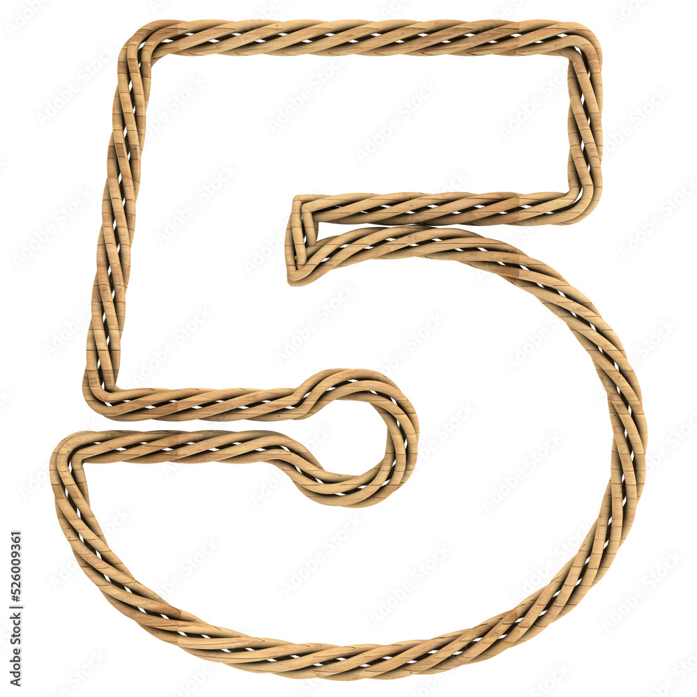 5 wooden font letter 5 wooden font letter