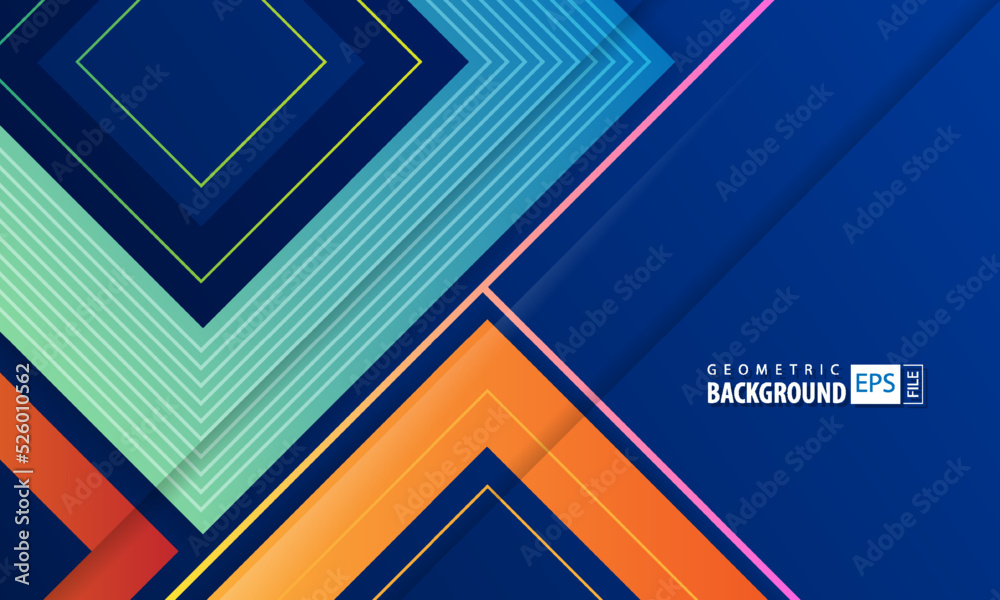 Abstract gradient colorful shape on blue background Abstract gradient colorful shape on blue background