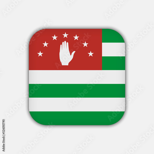 Republic of Abkhazia flag, official colors . Vector illustration.