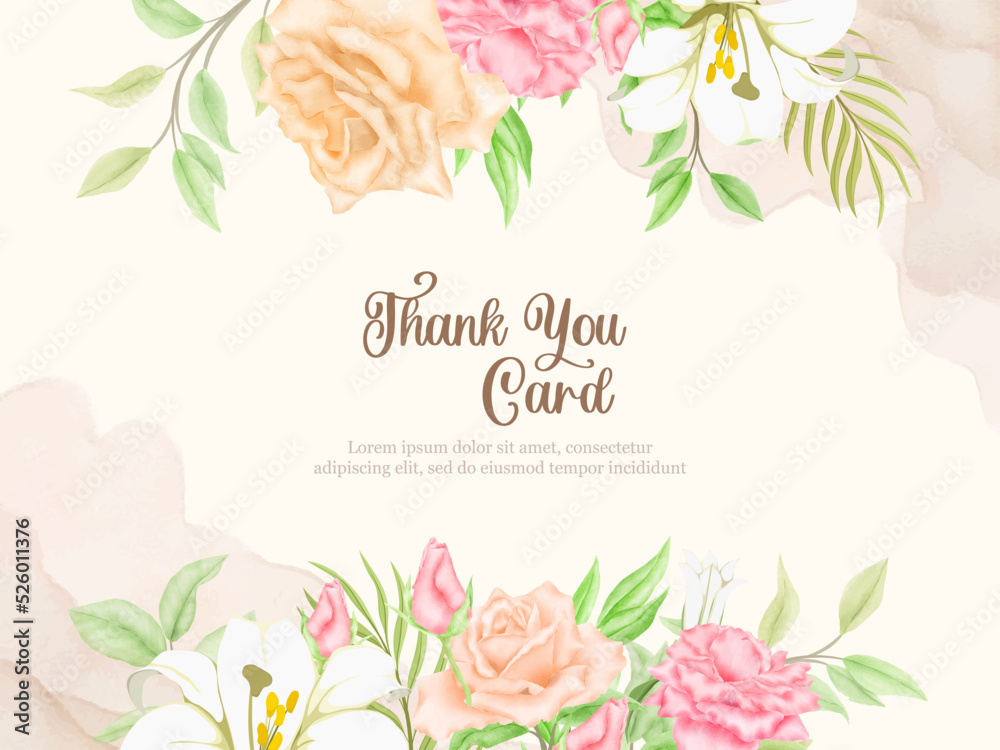 Beautifull Watercolor Floral Wedding Banner Background Template