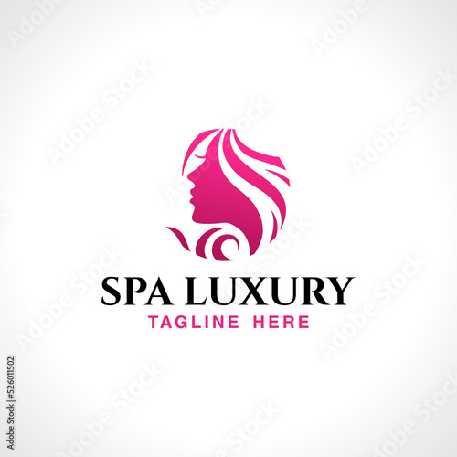 beauty hair logo premium vector template