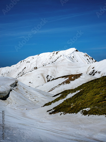 snow mountains in tateyama mountain range. photo