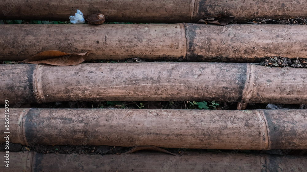 stack of bamboos