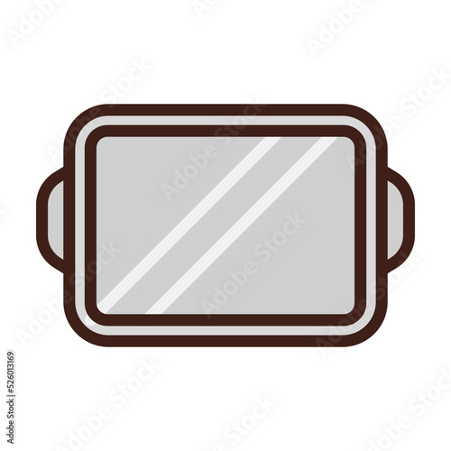 baking sheet on white background