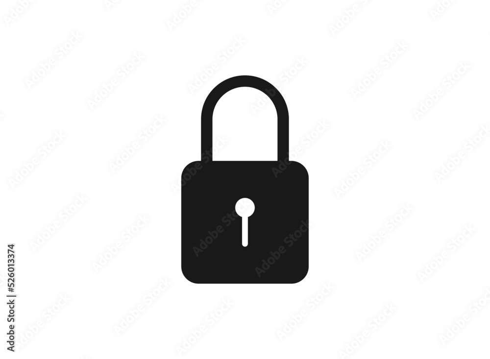 Lock icon isolated on white background. eps 10. Lock icon isolated on white background. eps 10.