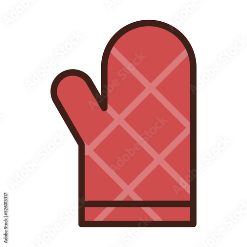 oven gloves isolated on white background