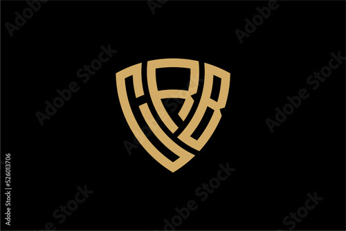 CRB creative letter shield logo design vector icon illustration