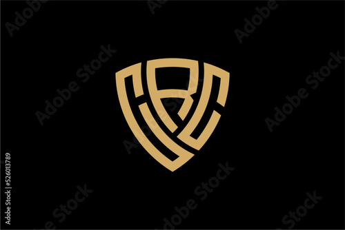 CRC creative letter shield logo design vector icon illustration photo