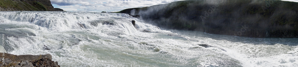 Fototapeta premium Gullfoss waterfall, Iceland - panorama