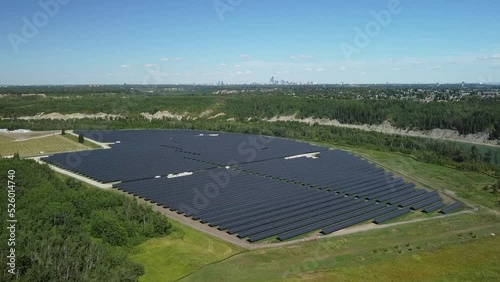 Wallpaper Mural Solar panels producing green energy to help combat climate change in Edmonton, Alberta Canada Torontodigital.ca