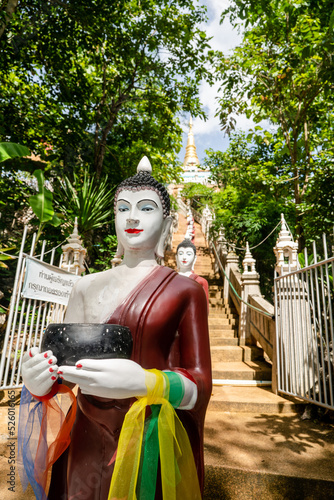 monk thai statue on stair