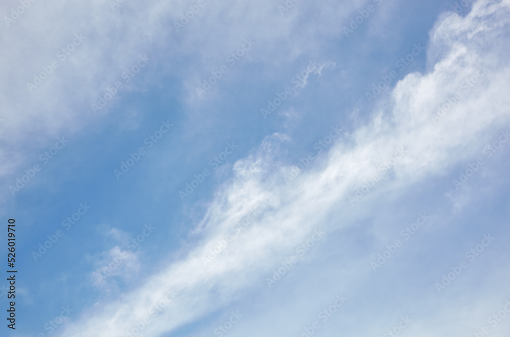 Abstract image of blurred sky. Blue sky background with cumulus clouds