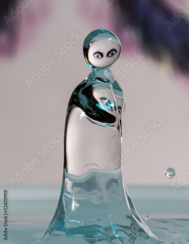 Obraz na płótnie glass refraction lady liquid art w salonie