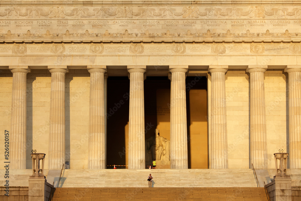 Naklejka premium Lincoln memorial, Washington D.C., USA