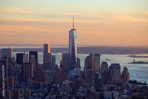 Manhattan seen from Empire State Building  New York City  USA