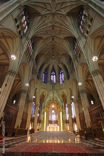 Interior of St. Patrick's Cathedral in Manhattan, New York City, USA