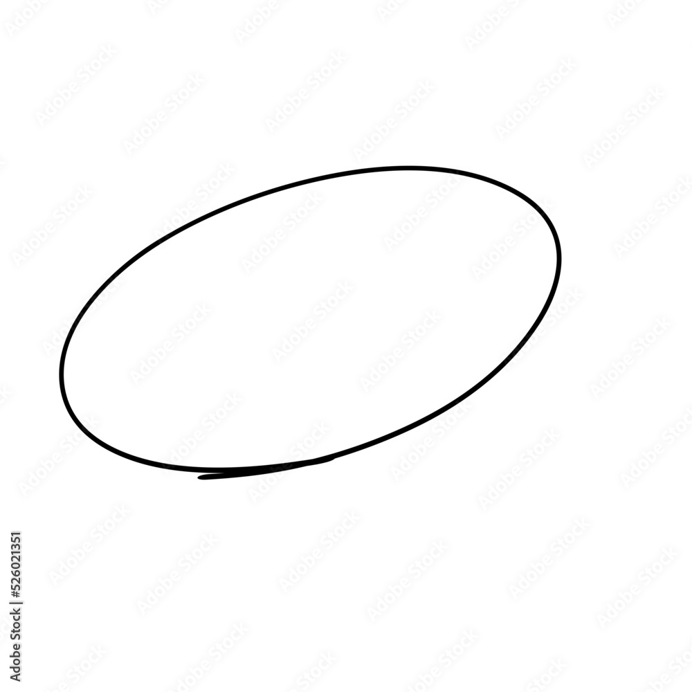 Hand drawn circle line points
