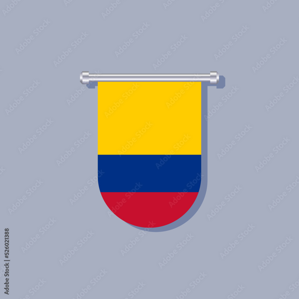 Illustration of Colombia flag Template Illustration of Colombia flag Template
