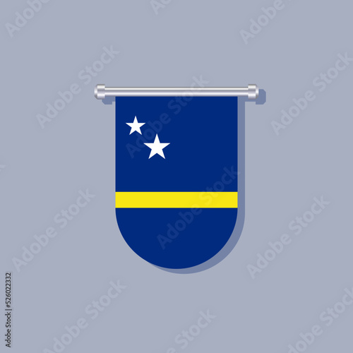 Illustration of Curacao flag Template