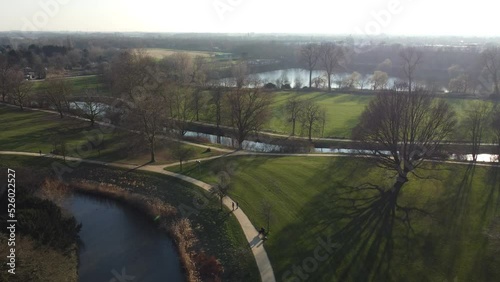 Linn stronghold castle Germany side slide drone video