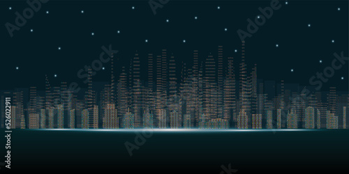 Smart city template vector illustration
