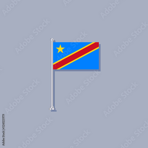 democratic republic of the congo flag