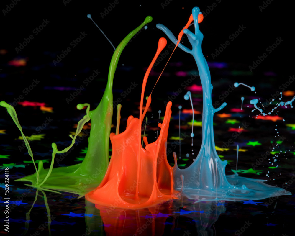Three spires abstract liquid art