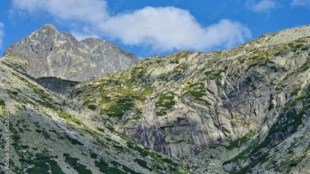 Majestic rocky mountains of the High Tatras in Slovakia