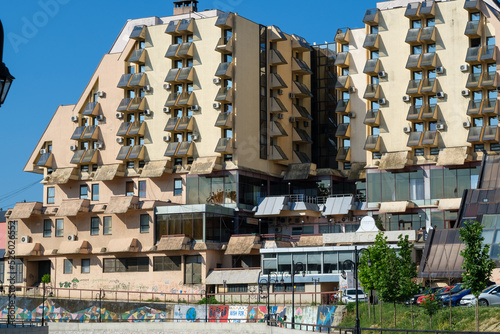 An appartment building from communist era in gjakova kosovo.