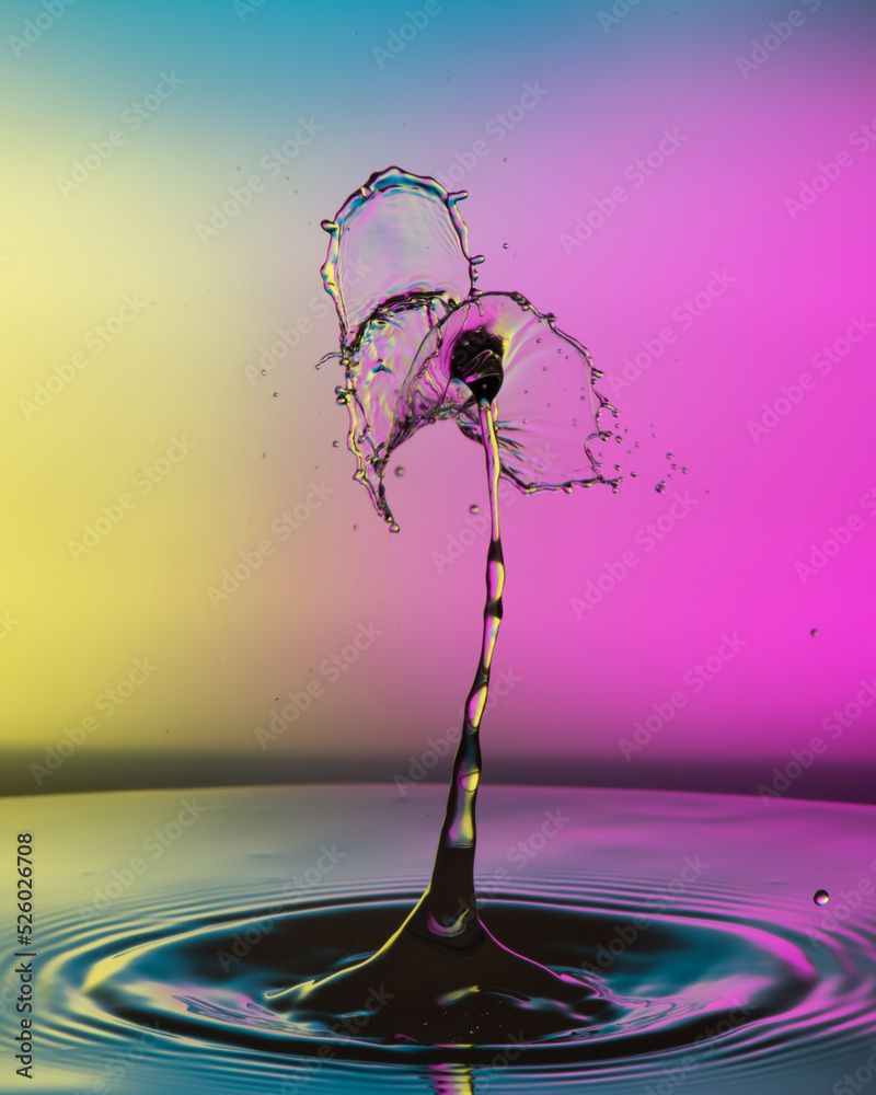One palm island abstract liquid art